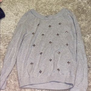 Loft jewel crew neck